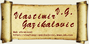 Vlastimir Gazikalović vizit kartica